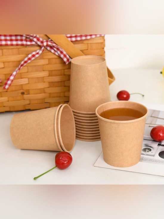 Other - 300 Pack 5 oz Kraft Brown Disposable Paper Cups for Hot & Cold Drinks